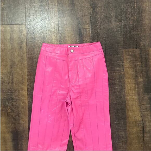 I.AM.GIA Sheena Pink Faux Leather Straight Leg Pants Size XS - Picture 2 of 10